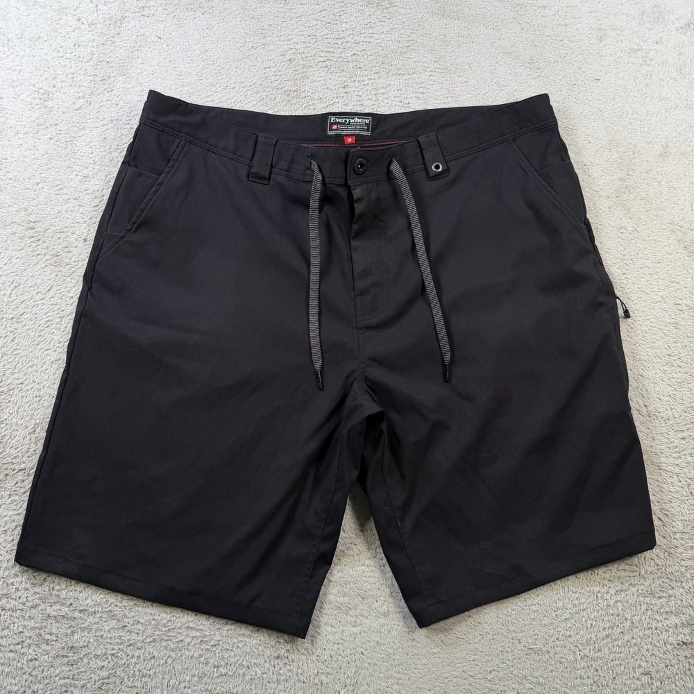 686 Everywhere Shorts Mens 38 Black Outdoor Hiking Hybrid Stretch Pocket